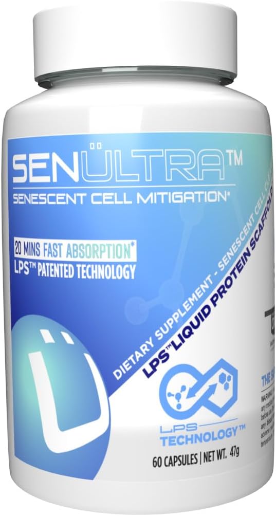 UltraVitality Longevity Support Formula – Fisetin, Curcumin, Quercetin & Beta-Glucan – Supports Cellular & Cognitive Health Healthy Aging – 60 Capsules