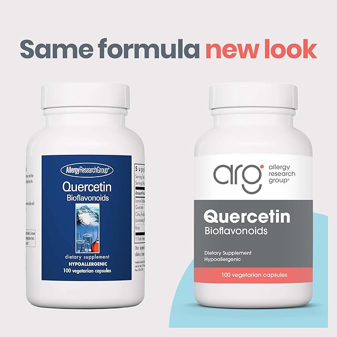 Allergy Research Group Quercetin Bioflavonoids - Lemon Bioflavonoid Complex, Rutin, Citrus Extract, Hesperidin, Vegetarian Capsules - 100 Count