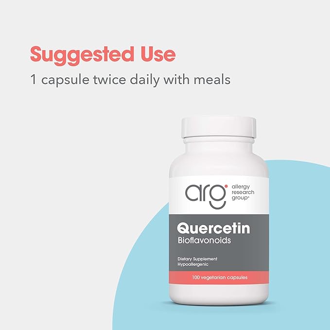 Allergy Research Group Quercetin Bioflavonoids - Lemon Bioflavonoid Complex, Rutin, Citrus Extract, Hesperidin, Vegetarian Capsules - 100 Count