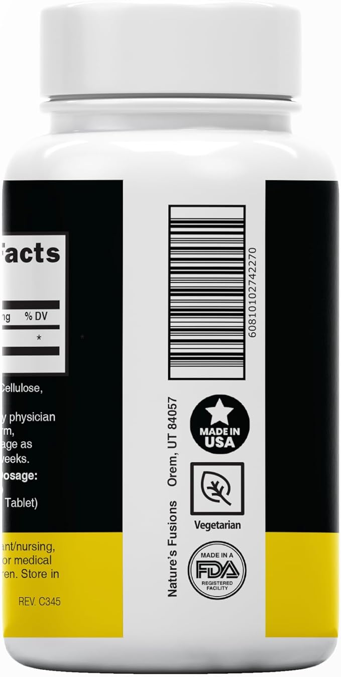 Nature's Fusions Potassium Iodide Tablets, Pack of 5-130mg - 300 Tablets EXP 10/2032 - YODO Naciente - KI Pills - Yoduro de Potasio