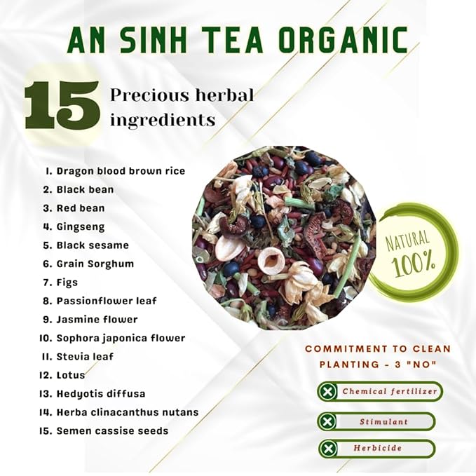 An Sinh Tea Herbal Tea Variety Pack - Liver Detox Tea - Sleep Tea For Bedtime - 60 cups - Non Caffeinated, Relax, Reduce Cholesterol, Migraine, Fatigue, Stress, Promoting Sleep