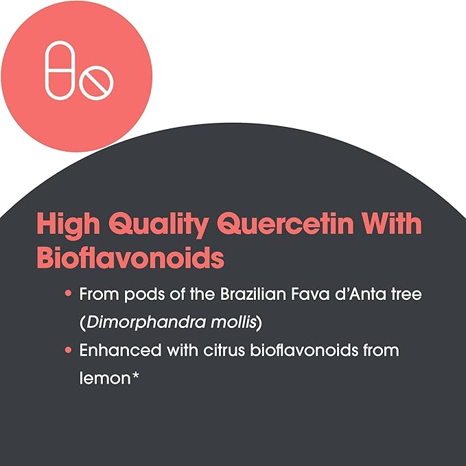 Allergy Research Group Quercetin Bioflavonoids - Lemon Bioflavonoid Complex, Rutin, Citrus Extract, Hesperidin, Vegetarian Capsules - 100 Count