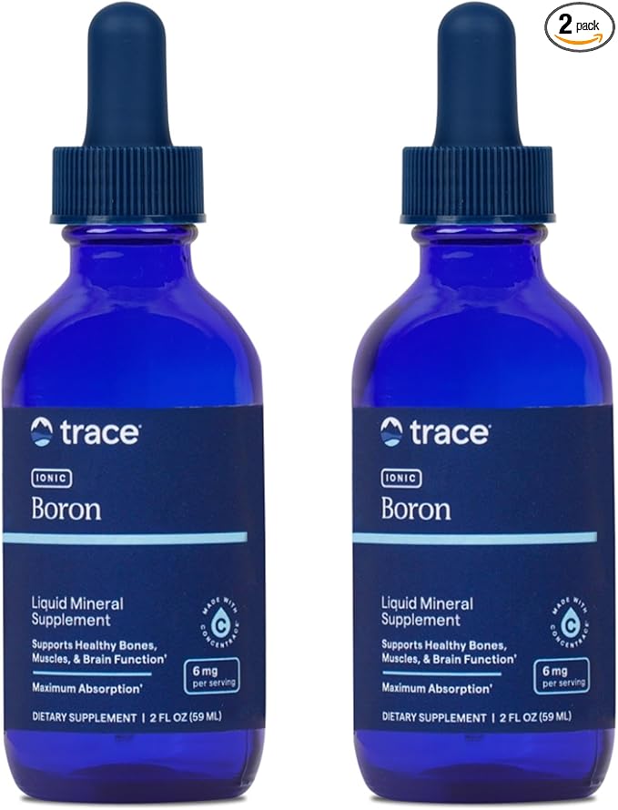 Trace Minerals Ionic Boron - Brain & Bone Support Supplement - Liquid Supplement with Magnesium to Aid Healthy Joints & Muscles - Supports Nerve Health - 96 Servings - 2 fl oz (About 96 Servings)