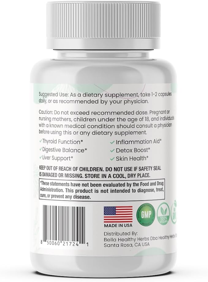 Wildcrafted Sea Moss Capsules | 2280mg Advanced Ocean Greens Complex Irish Sea Moss Superblend | US-Made, Vegan, Non-GMO, Easy-Swallow (3-Pack)