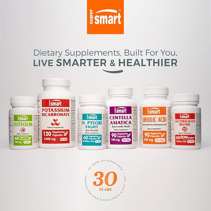 Supersmart - Acetyl L Carnitine Arginate 1000 mg Per Day - Amino Acids - Popular Brain Supplement | Non-GMO & Gluten Free - 120 Vegetarian Capsules