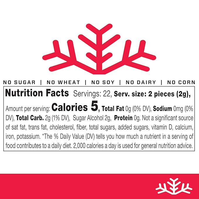 Strawberry KETO Xylitol Candy Chips (3-Pack) - SNØ 1.5oz Tin - Sugar-Free Candy With Only 2 Ingredients | Low Carbs, Diabetic-Friendly, Non-GMO, Vegan, GF & Kosher | Purest candy in the world