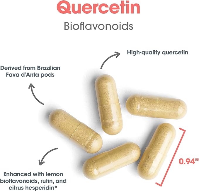 Allergy Research Group Quercetin Bioflavonoids - Lemon Bioflavonoid Complex, Rutin, Citrus Extract, Hesperidin, Vegetarian Capsules - 100 Count