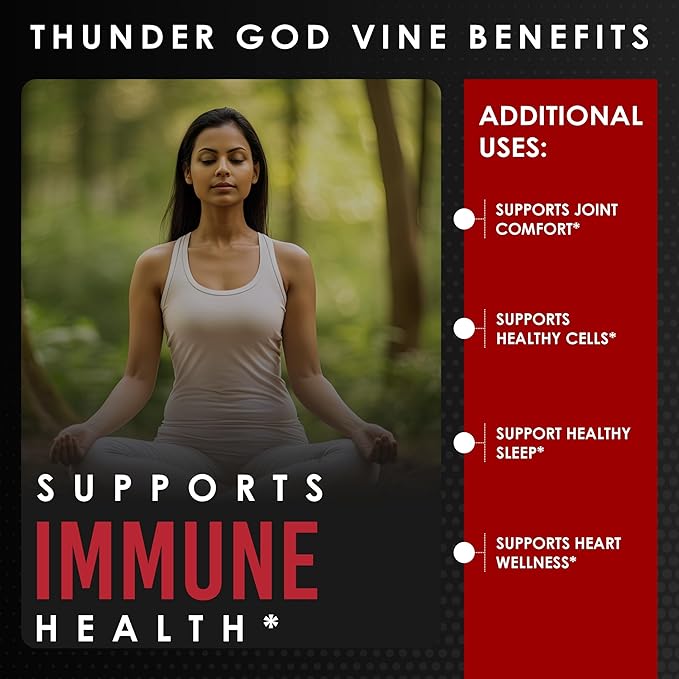AMALTH Thunder God Vine Root – Tripterygium Wilfordii Herbal Supplement – Capsules with Lei Gong Teng Extract with Triptolide – 120 Capsules
