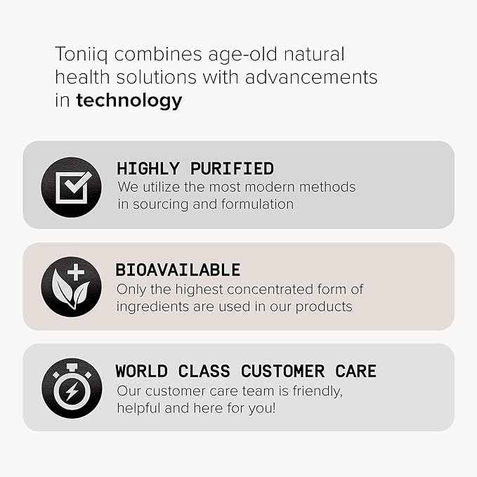 Toniiq 99%+ 20mg Supplement - Ultra High Purity PQQ 20mg Concentrated Formula - PQQ 20 mg 120 Capsules - Pyrroloquinoline Quinone Supplement - 1 Capsule Serving - Vegetarian Capsules