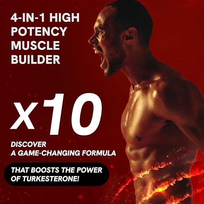 Turkesterone Supplement for Men - Organic Turkesterone Supplement for Muscle Growth w/Fadogia Agrestis Pterostilbene | Complexed Turkesterone Powder | 120 Turkestrone Vegan Capsules 2 Packs