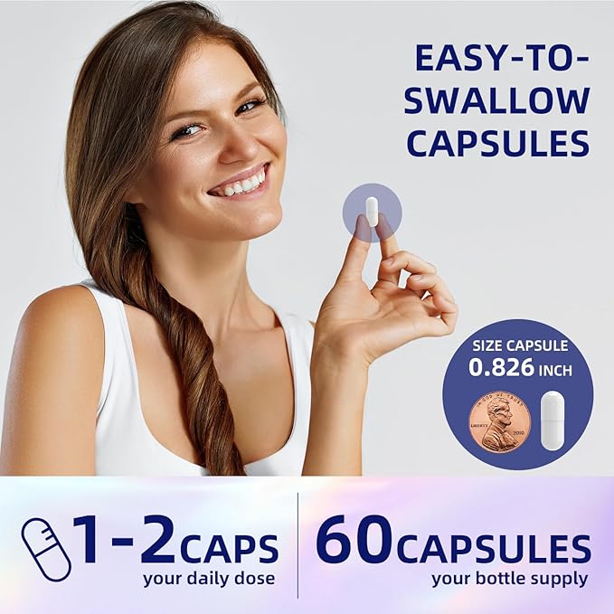 15-in-1 Melatonin Sleep Capsules - Natural Sleep Aids for Adults with Melatonin 5mg and Magnesium Glycinate, Support Sleep Health, Stress Relief with Ashwagandha, L-Theanine,GABA, 5-HTP - 60 Capsules