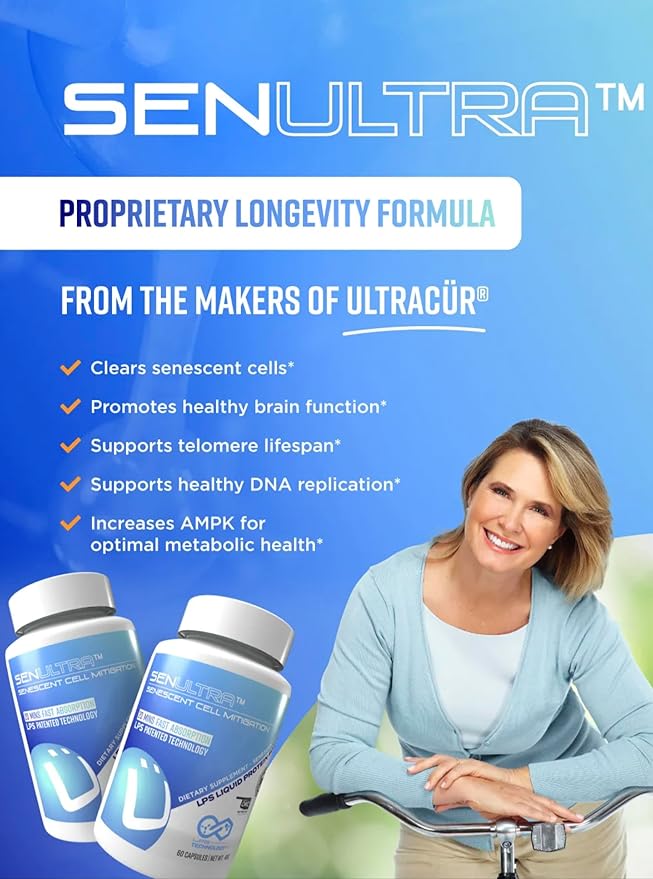 UltraVitality Longevity Support Formula – Fisetin, Curcumin, Quercetin & Beta-Glucan – Supports Cellular & Cognitive Health Healthy Aging – 60 Capsules
