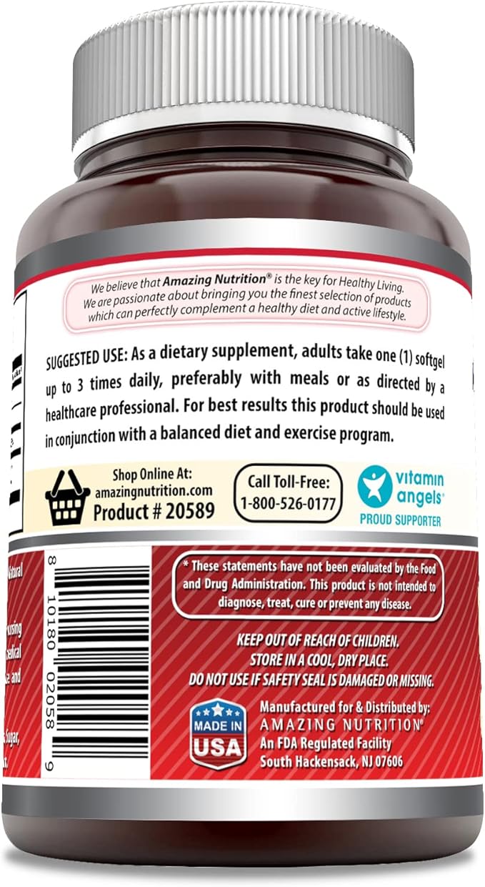 Amazing Formulas CLA Amino Acid Supplement | 1000 Mg per Serving | Softgels | Non-GMO | Gluten-Free | Made in USA (1 Pack, 240 Count)