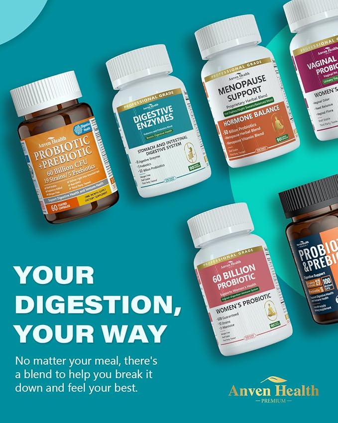 800mg Digestive Enzymes for Men and Women with Probiotics & Prebiotics, 8 Key Enzymes, Protease, Amylase & Lipase | 270 Capsules - A 90-Day Supply for Bloating & Gas Relief - Non-GMO