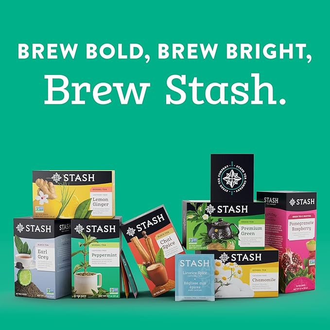 Stash Tea Chamomile Nights Herbal Tea, Box of 100 Tea Bags (Packaging May Vary)