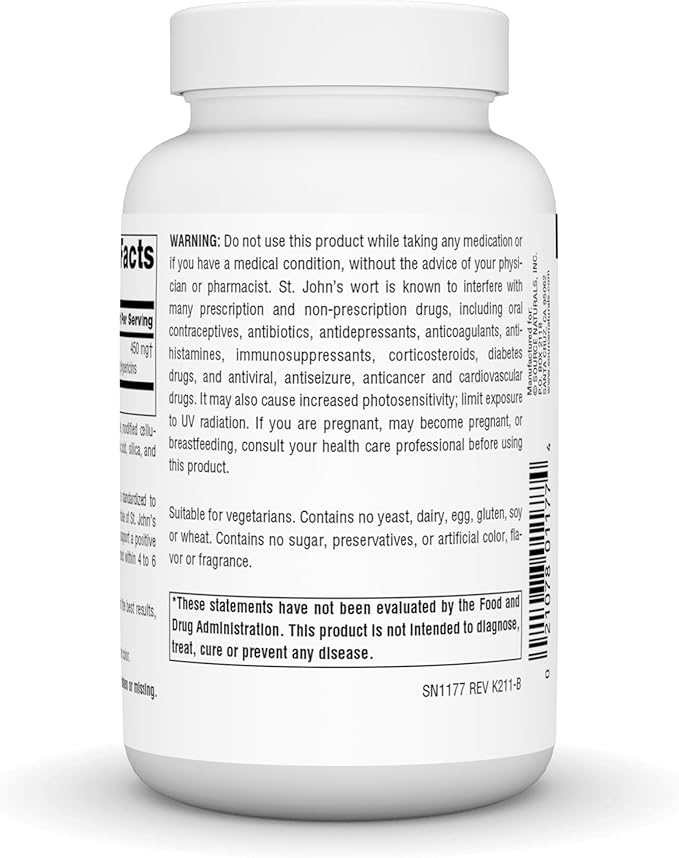 Source Naturals St. John's Wort 450 mg Supports a Positive Mental Outlook - 180 Tablets