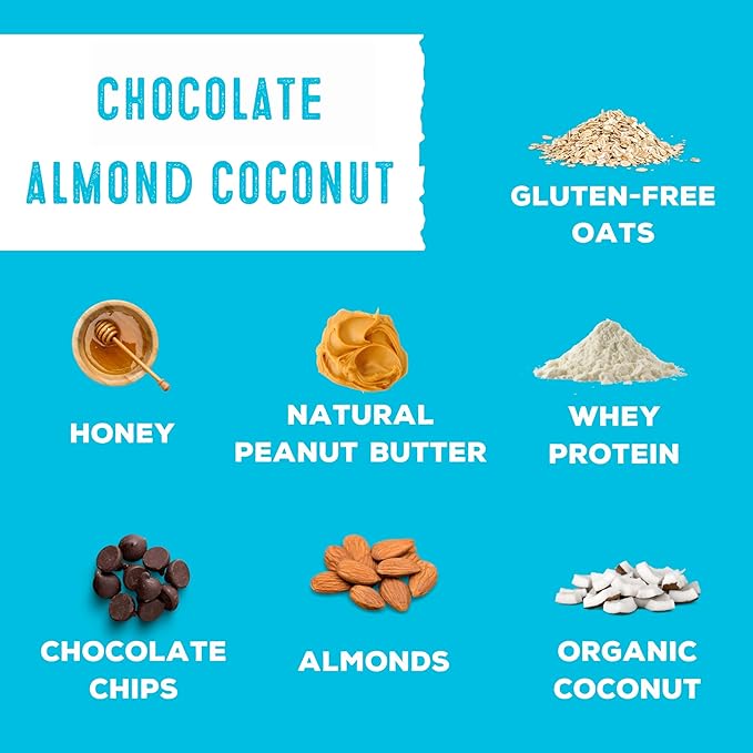 simplyFUEL Whole Food Protein Balls - Chocolate Almond Coconut Snacks - 8g Protein Snack - Gluten Free Energy Balls