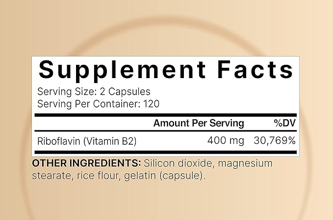 NatureBell Vitamin B2 Riboflavin 400mg Per Serving, 240 Capsules | Essential Daily B Vitamin, Easily Absorbed Form – Supports Energy, Skin, and Cellular Health – Non-GMO, Gluten Free