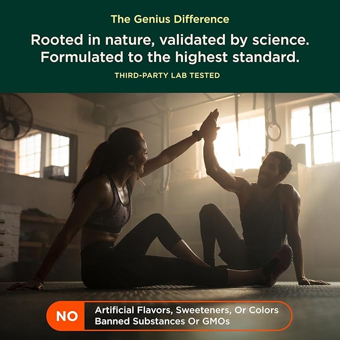 The Genius Brand Genius Hydrate - Electrolyte Supplement for Daily Hydration - Coconut Water - Sugar-Free - 8 Essential Minerals & Nutrients - Non-GMO - Blue Raspberry - 50 Servings