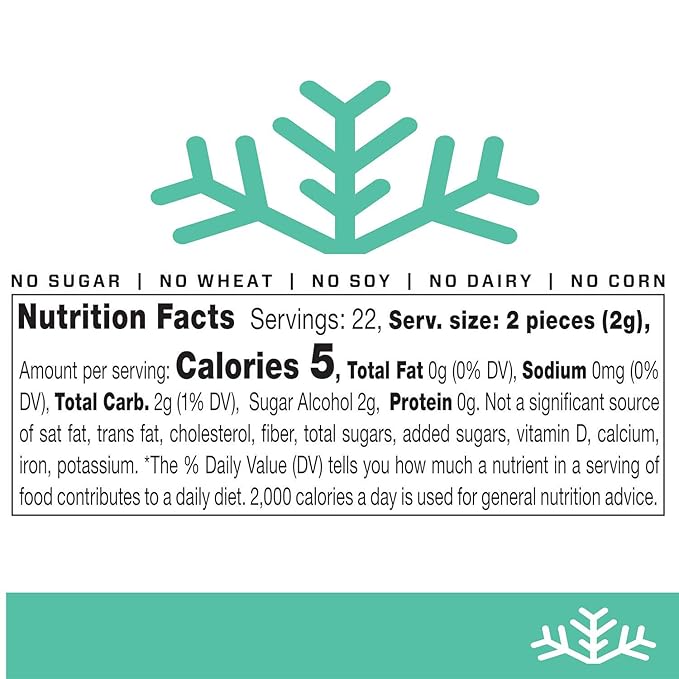 Wintergreen KETO Xylitol Candy Chips - SNØ 1.5oz Tin - Sugar-Free Candy With Only 2 Ingredients | Low Carbs, Diabetic-Friendly, Non-GMO, Vegan, GF & Kosher | Purest candy in the world!
