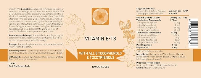 Unique Formula with All 8 Tocopherols and Tocotrienols Vitamin E – Contains no PAH’s, Heavy Metals, Contaminants or Preservatives - Certified Sustainable - Hair, Scars and Skin