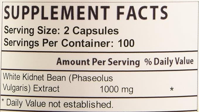 White Kidney Bean Extract, 200 Count