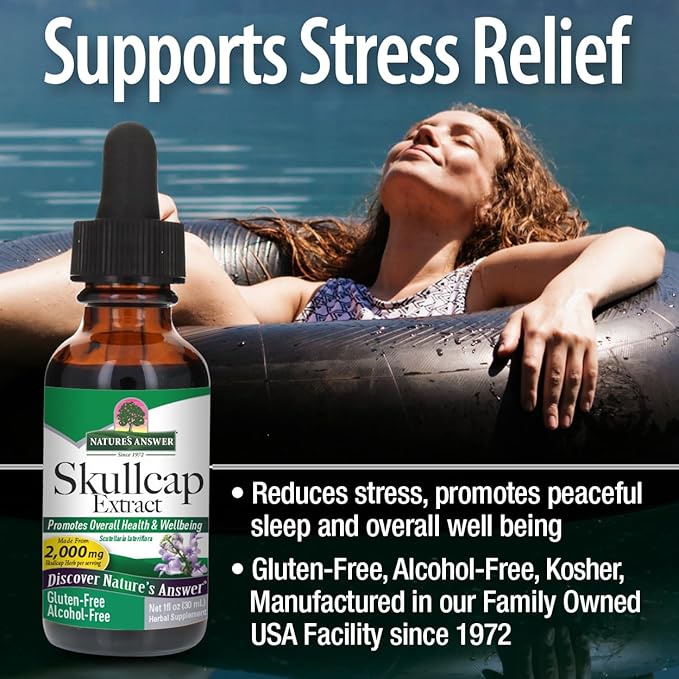 Nature's Answer Alcohol-Free Skullcap Herb, 1-Fluid Ounce