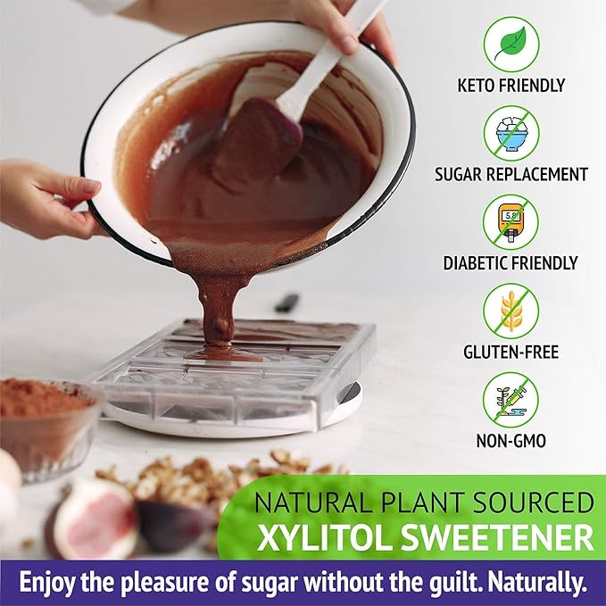 Xlear XyloSweet Plant Sourced Xylitol Sweetener - Pure Natural Sugar Substitute, Granules, Non-GMO, Gluten-Free, 3 Pound Bag (Pack of 1)
