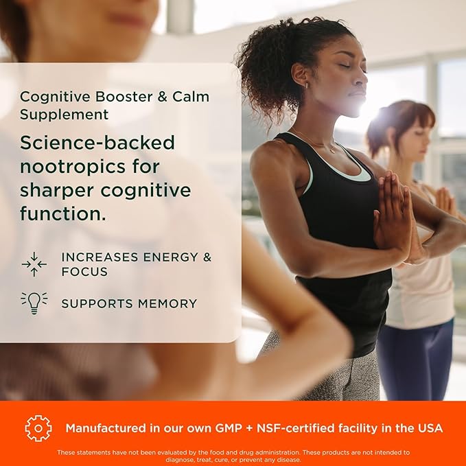 The Genius Brand Genius Mindfulness - Brain Health Supplement - Supports Healthy Mindsets - Calm, Energy, Memory & Focus Support - Ashwagandha, NeuroFactor & More - 30 Veggie Pills