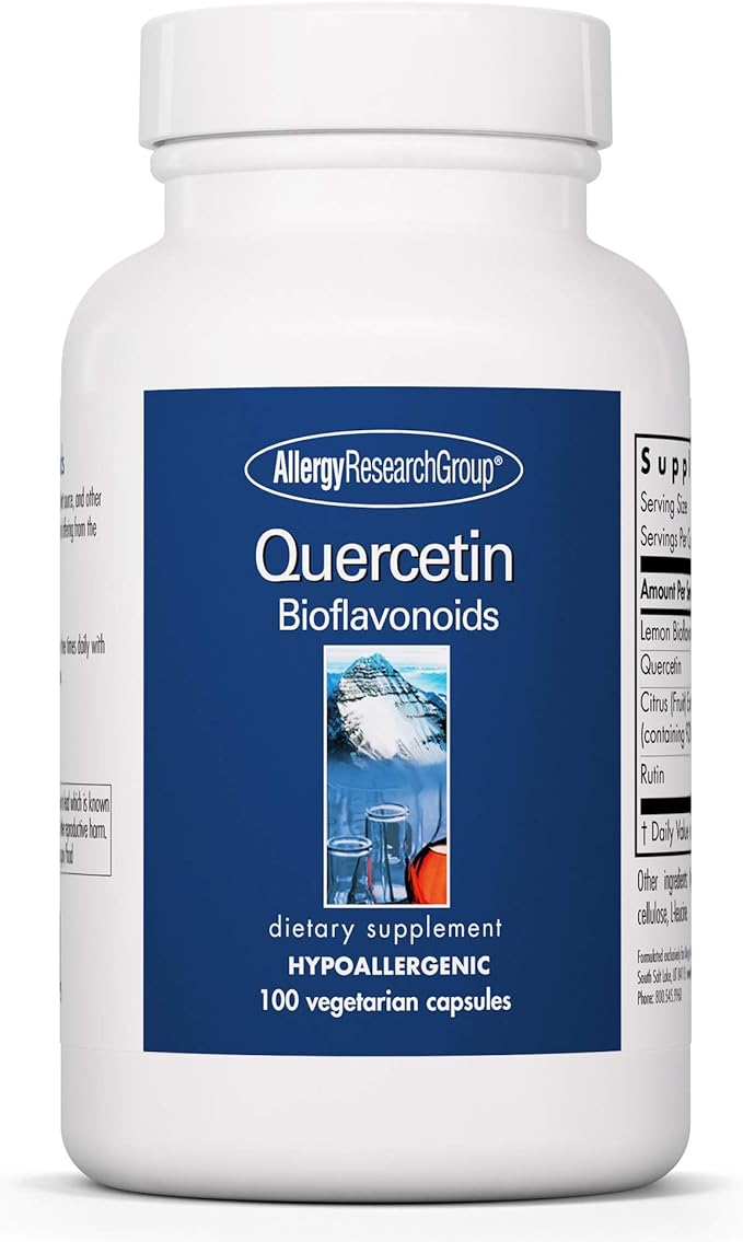 Allergy Research Group Quercetin Bioflavonoids - Lemon Bioflavonoid Complex, Rutin, Citrus Extract, Hesperidin, Vegetarian Capsules - 100 Count