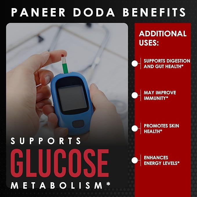 AMALTH Paneer Doda Extract 1000 mg, 120 Capsules Non-GMO & Gluten Free Herbal Ayurvedic Supplement