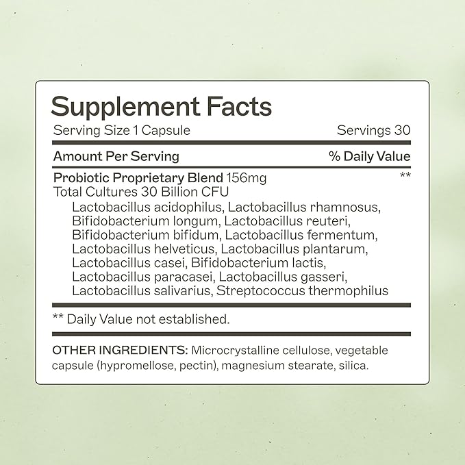 Amy Myers MD Best Probiotics 30 Billion CFU Per Capsule - for Women & Men - Powerful Combination of Doctor Approved Strains - Supports Healthy Digestion and Gut Bacteria Balance - One Month Supply