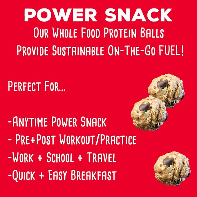 simplyFUEL Whole Food Protein Balls - Chocolate Coconut Peanut Butter Snacks - 8g Protein Snack - Gluten Free Energy Balls