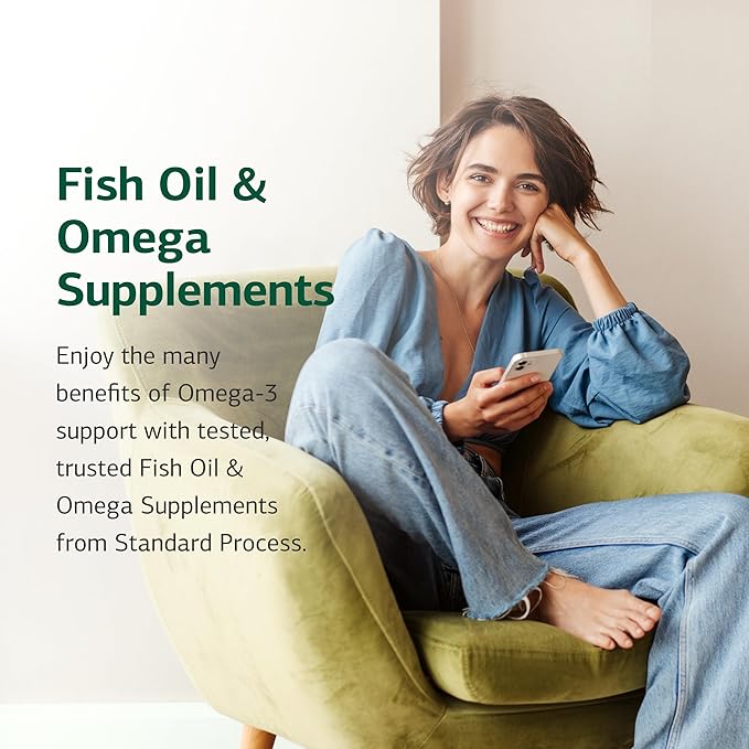 Standard Process Flax Oil with B6 - Supplement for Hormone & Nerve Tissue Support - Supports Brain, Heart & Skin Skin - Gluten-Free, Non-Dairy & Non-Soy - 120 Softgels (120 Servings)