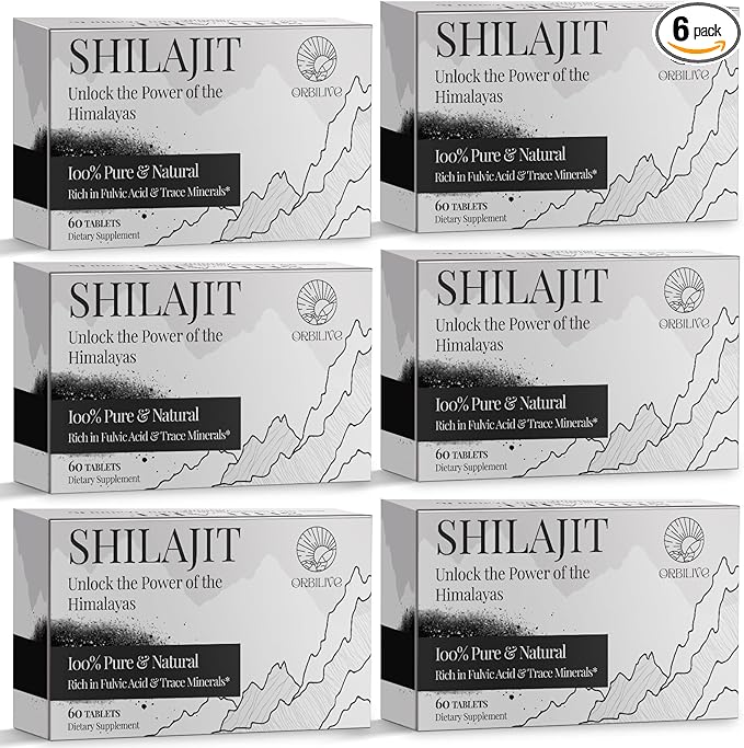 30,000 MG Shilajit Tablets, 100% Shilajit Pure Himalayan Organic, Shilajit for Men and Women Rich in Fulvic Acid & 85+ Trace Minerals, Shilajit Supplement for Energy & Immune System, 360 Count