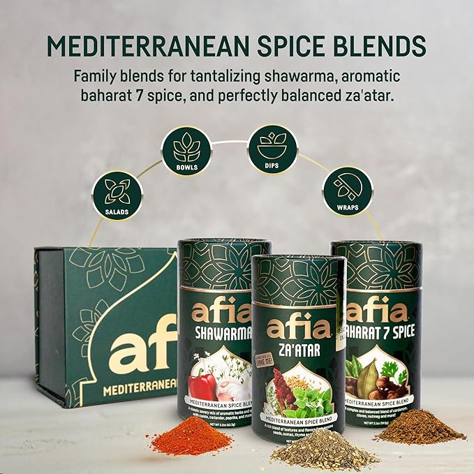 Afia - Baharat Spice Blend | Baharat 7 Spice Mix for Kofta, Kebab, Grilled Meat Seasoning | Premium Seasoning with Top Notes of Cinnamon and Clove (1pk, 2.1oz)