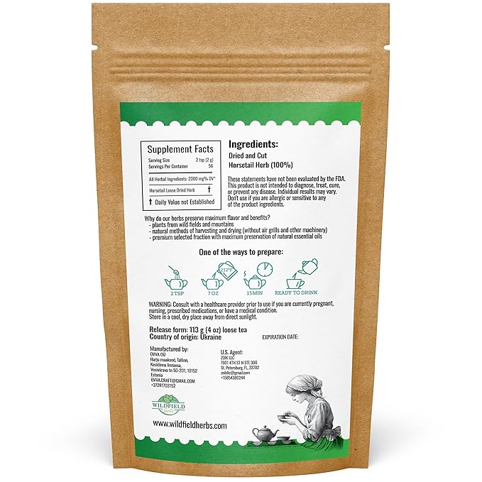 4 oz. Horsetail Herb Horsetail Tea Cola De Caballo Hierba Horse Tail (Equisetum Arvense) - 113g Herb Tea Horse Tail