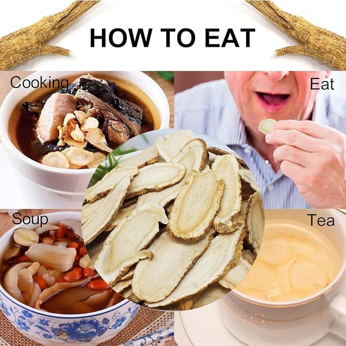 American Ginseng Slices from Wisconsin, American Wisconsin Ginseng Slices Root for Tea, Energy for Men Women Health Boosts Immunity,多年生長 花旗參/西洋參, Larger Long Strip 1 Box of 4 Ounces