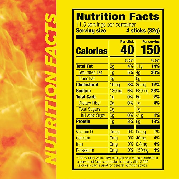 Slim Jim Smoked Meat Sticks, Original Flavor, 6g Protein Per Serving, Snack Size, Lunchbox Snack, 0.28 oz. (46 Count)