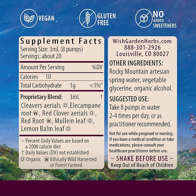 WishGarden Herbs Respiratory Strength Daily Support - Plant-Based Herbal Lung Support Supplement with Organic Mullein & Elecampane, Supports Long-Term Lung Resilience and Better Lung Efficiency, 2oz