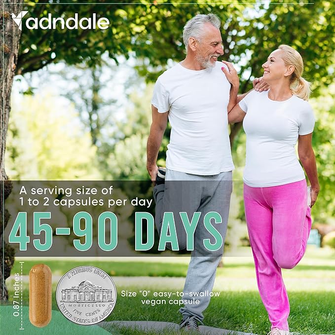 Adndale NAD Supplement. Longevity Formula with Liposomal NAD+, Trans Resveratrol, Quercetin, Berberine, Betaine Anhydrous, Grape Seed, Fisetin. NAD Resveratrol Supplement with Berberine 90 Capsules.
