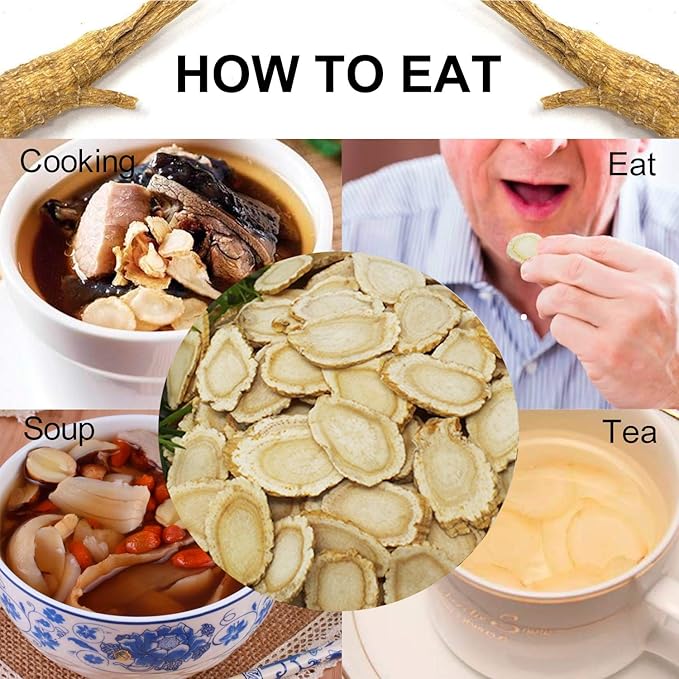 American Ginseng Slices from Wisconsin, DOL American Wisconsin Ginseng Slices Root for Tea, Energy for Men Women Health Boosts Immunity,多年生長 大园切片 花旗參/西洋參, Lager Round Strip 1 Box of 4OZ