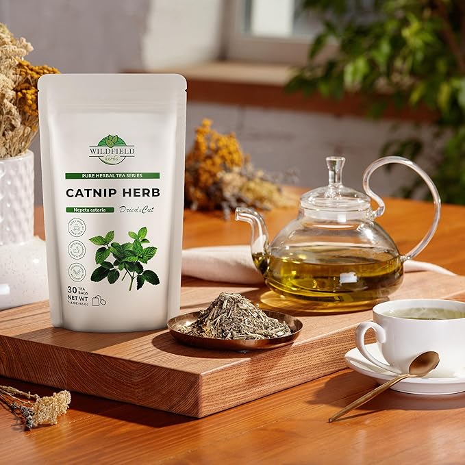 30 Bags Catnip Tea Catnip Herb Tea (Nepeta L.) - 30 Count 1.5g Bags Cat Nip Leaf Herb Hierba Gatera