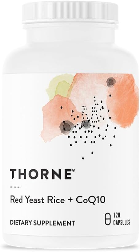 THORNE - Red Yeast Rice + CoQ10 - Maintain Healthy Cholesterol Levels and Supports Cardiovascular Health* - Gluten-Free, Dairy-Free - 120 Capsules