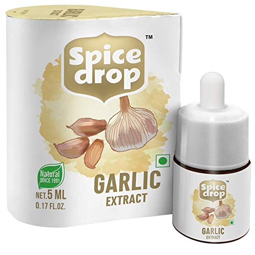 Spice Drop Natural Garlic Extract, for Soups, Pastas , Salads, 180 drops, pack of 3