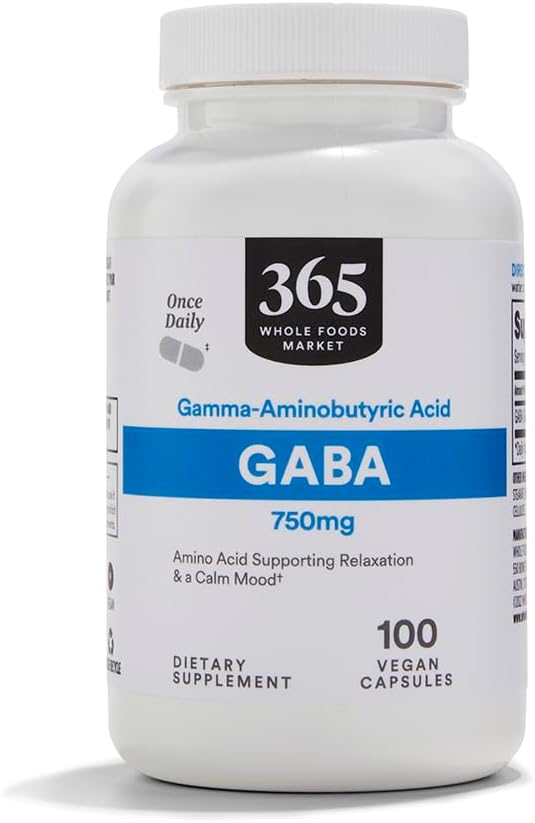 365 by Whole Foods Market, GABA 750Mg, 100 Vegetarian Capsules