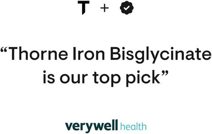 THORNE - Iron Bisglycinate - 25 mg Iron Supplement for Enhanced Absorption Without Gastrointestinal Side Effects* - NSF Certified for Sport - Gluten-Free - 60 Capsules