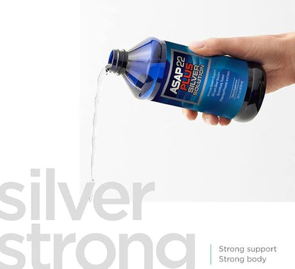 American Biotech Labs - ASAP 22 Plus Silver Solution - Immune System Support, 22 ppm Silver Solution Dietary Supplement - (16 oz)