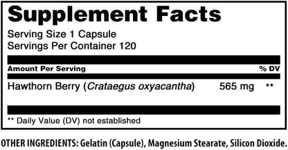 Amazing Formulas Hawthorn Berries Supplement | 565 Mg | Capsules | Non-GMO | Gluten-Free | Made in USA (3 Pack | 120 Count)