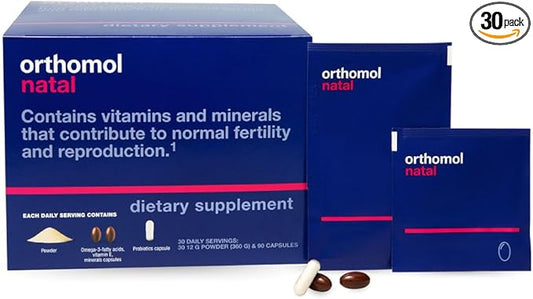Orthomol Natal, Prenatal Nutritional Support for Fertility, Pregnancy and Lactation, Comprehensive Vitamins, Minerals & Essential Nutrients 30 Count (Pack of 1)